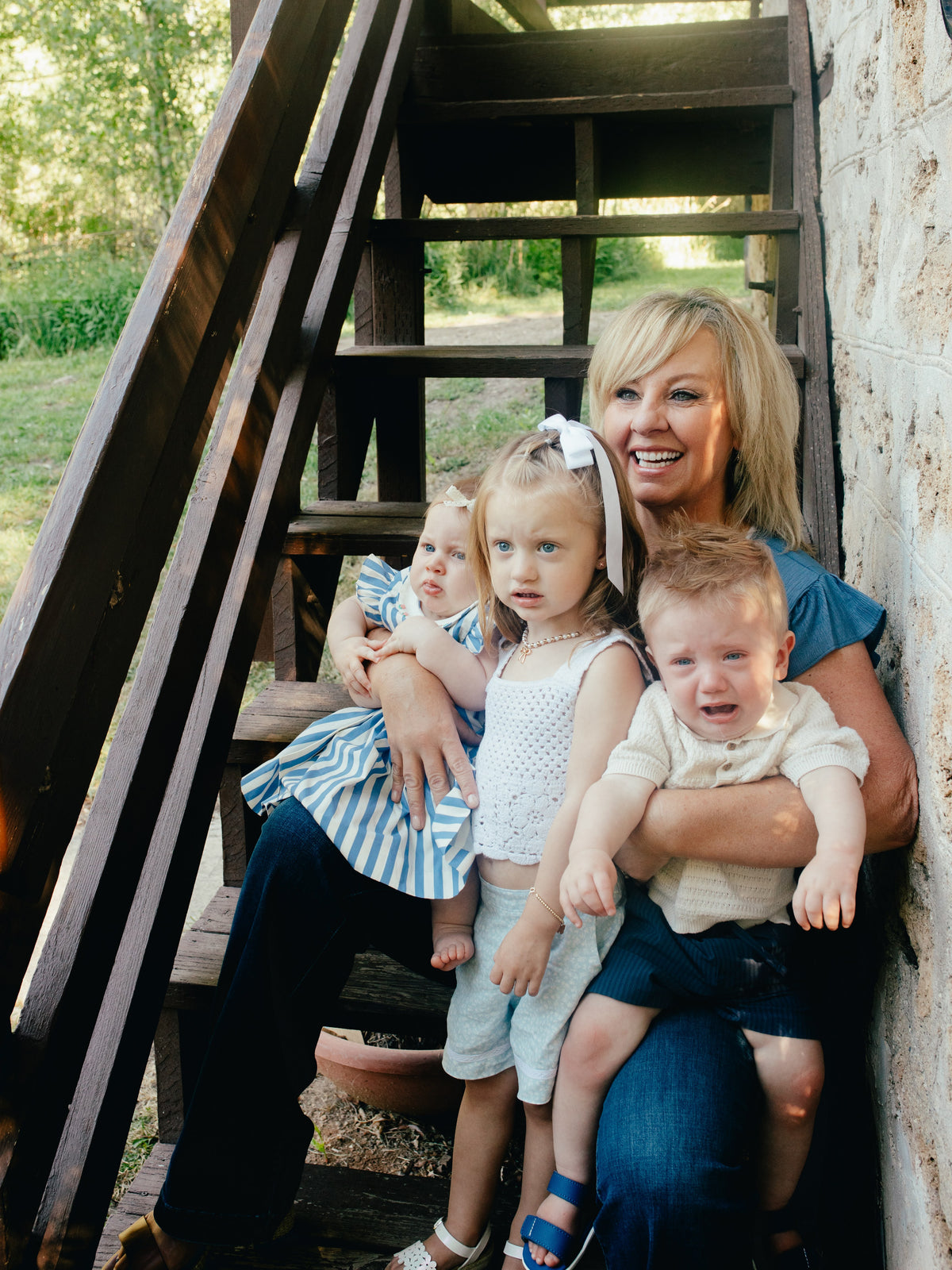 Julia Howard with her grandchildren